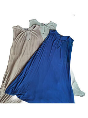 LOT OF 3 Sleeveless Keyhole Neckline Asymmetrical Dresses